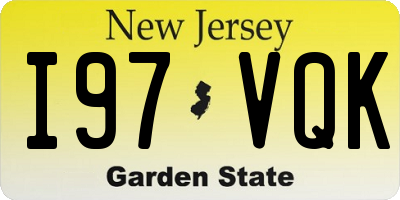 NJ license plate I97VQK