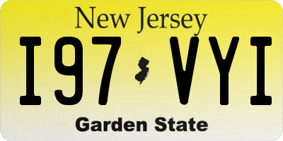 NJ license plate I97VYI