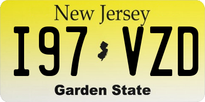 NJ license plate I97VZD