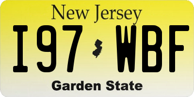 NJ license plate I97WBF