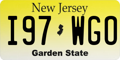NJ license plate I97WGO