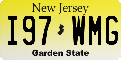 NJ license plate I97WMG