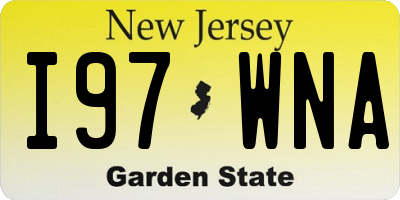 NJ license plate I97WNA