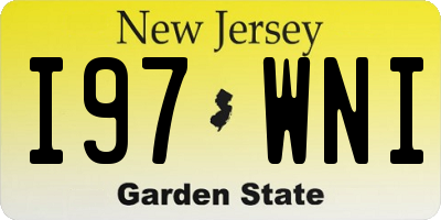 NJ license plate I97WNI