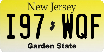 NJ license plate I97WQF