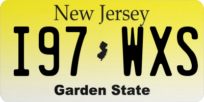 NJ license plate I97WXS
