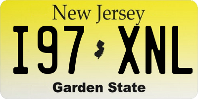 NJ license plate I97XNL