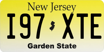 NJ license plate I97XTE