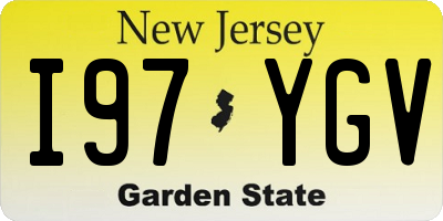 NJ license plate I97YGV