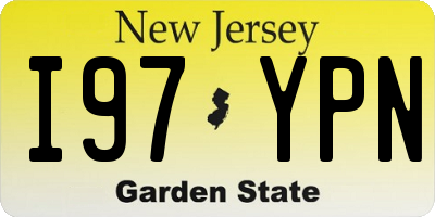NJ license plate I97YPN