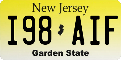 NJ license plate I98AIF