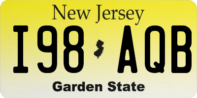 NJ license plate I98AQB