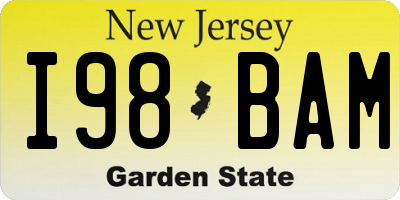 NJ license plate I98BAM