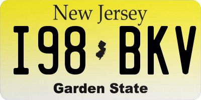 NJ license plate I98BKV