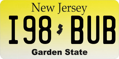 NJ license plate I98BUB