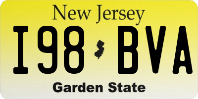 NJ license plate I98BVA