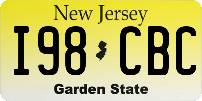 NJ license plate I98CBC