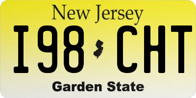 NJ license plate I98CHT