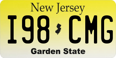 NJ license plate I98CMG