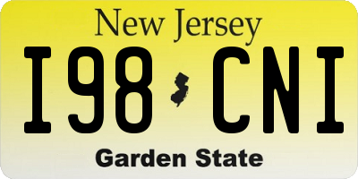NJ license plate I98CNI