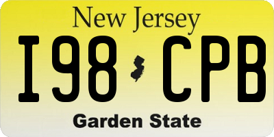 NJ license plate I98CPB