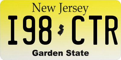 NJ license plate I98CTR