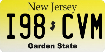 NJ license plate I98CVM