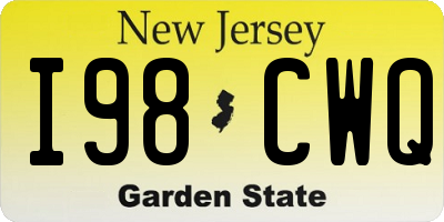 NJ license plate I98CWQ