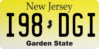 NJ license plate I98DGI