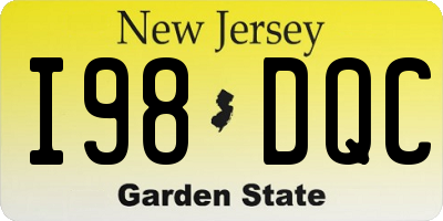 NJ license plate I98DQC