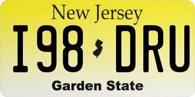 NJ license plate I98DRU