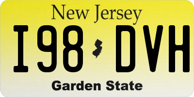 NJ license plate I98DVH
