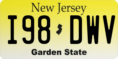 NJ license plate I98DWV