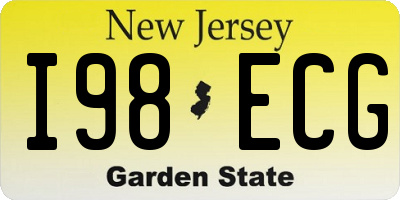 NJ license plate I98ECG