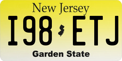 NJ license plate I98ETJ