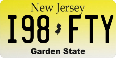 NJ license plate I98FTY