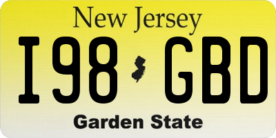 NJ license plate I98GBD