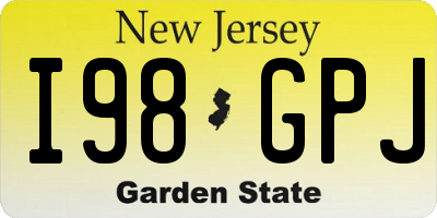 NJ license plate I98GPJ