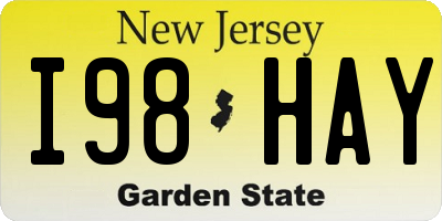 NJ license plate I98HAY