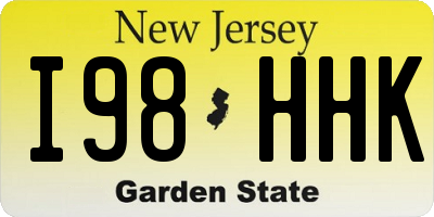 NJ license plate I98HHK