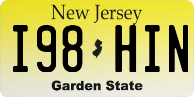 NJ license plate I98HIN