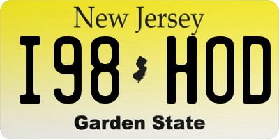 NJ license plate I98HOD