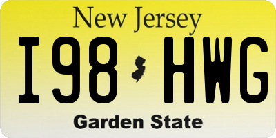 NJ license plate I98HWG