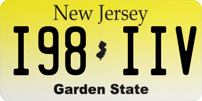 NJ license plate I98IIV