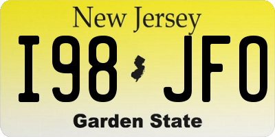NJ license plate I98JFO