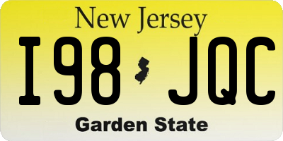 NJ license plate I98JQC
