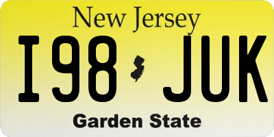 NJ license plate I98JUK