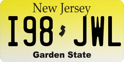 NJ license plate I98JWL