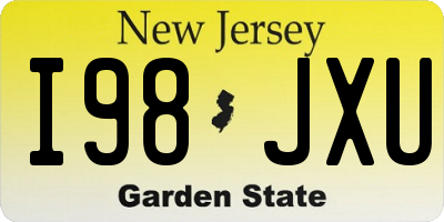 NJ license plate I98JXU