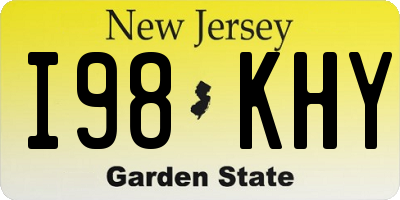 NJ license plate I98KHY
